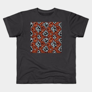 Snakeskin Pattern (Terracotta Palette) Kids T-Shirt